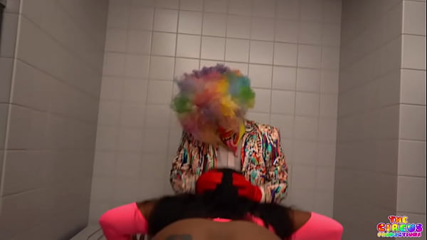 Gibby The Clown seduces Forever 21 worker in a black blowjob encounter