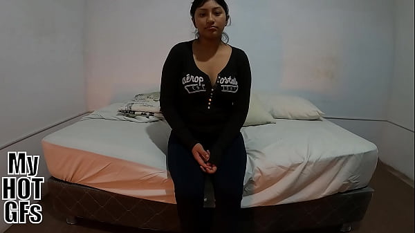 Mhgf's 18-year-old Latina girlfriend in homemade POV blowjob with big tits and chubby cowgirl sex