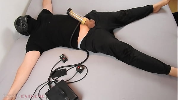 Orgasmextreme's Damian Noir Vacuum Pump Blowjob with Venus 2000 Masturbator Edging & Handsfree Cumshot
