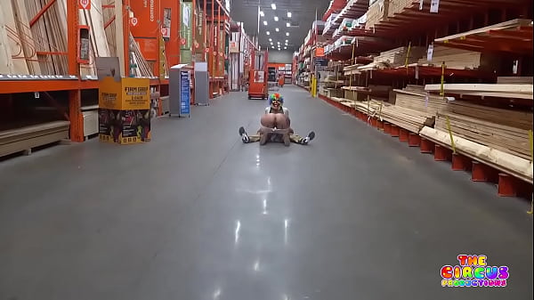 Gibby the Clown gets deepthroat in The Home Depot