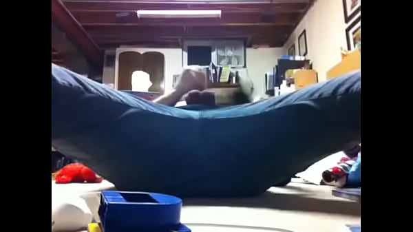 Sore-Balls35 self ballbusting solo masturbation with a hard erection