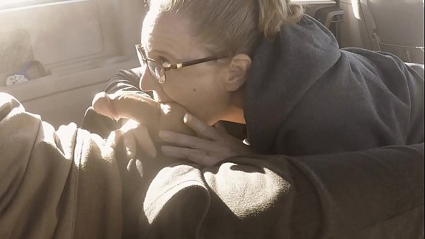 JenGayle sucks big cock in public parking lot