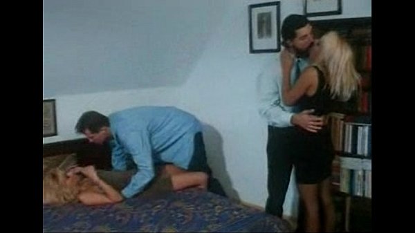 Two blondes share a guy and swallow his cumshot