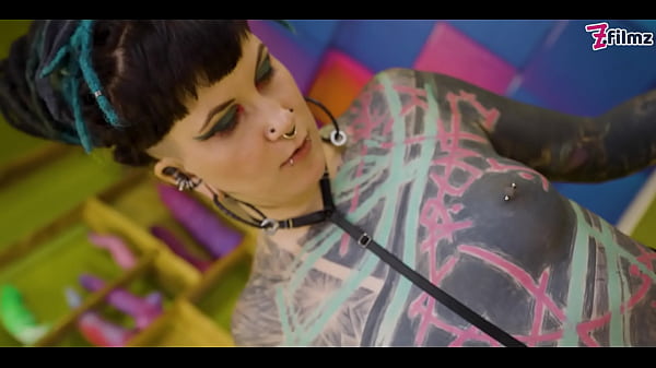 Tattooed goth teen gets rough fucked by boyfriend