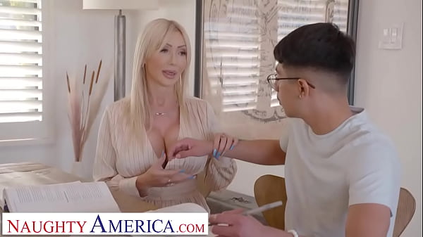 Victoria Lobov and Diego Perez anal threesome with cougar tutor