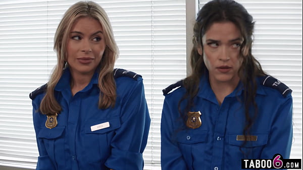 MILF boss punishes TSA agents with anal fisting at work