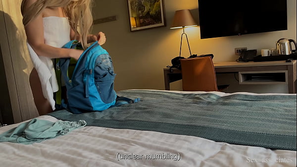 Sofie Lund stepmom shares bed and accidentally wakes stepson's erection while sharing ass in hotel room