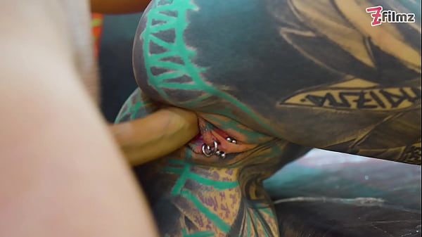 Tattooed goth girl gets anal fucked by client