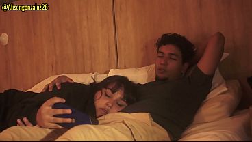 Stepsister gives me a blowjob while watching Netflix almost getting caught
