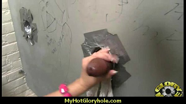 stepmom black girlfriend sneaks blowjob through gloryhole while fucking husband