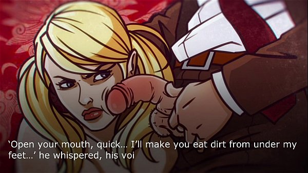 Gloria Kuchinska blonde masturbation orgasm cum illustration