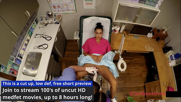 Latina nurse Reina Rae and Lenna Lux get examined by DoctorTampa