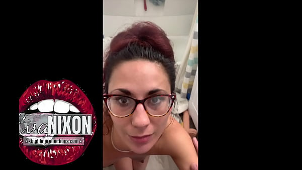 Eva Nixon hotwife deepthroats husband's dick while asking for bigger cock