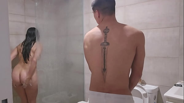 Step sister gets rough fucked in bathroom by muscular LoverDevilX