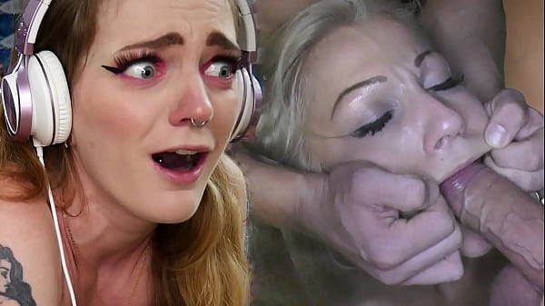 Carly Rae Summers reacts to a hot blonde getting pounded by a massive cock in a brutal doggystyle fuck