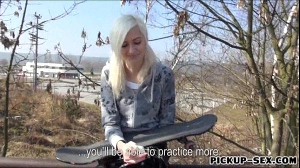 Blonde eurobabe Lenny Elleny gets paid to give a blowjob and take anal sex in public POV