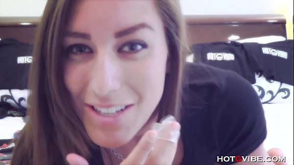 Teen brunette babe uses sex toys for milky orgasm
