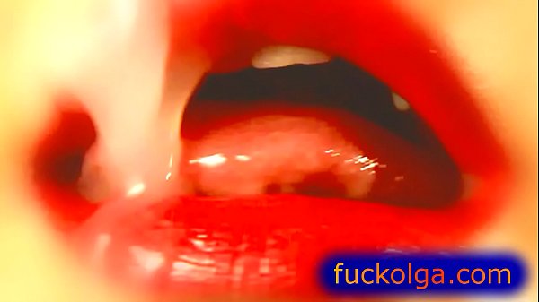 woman swallowing cumshots closeup mouth and lips
