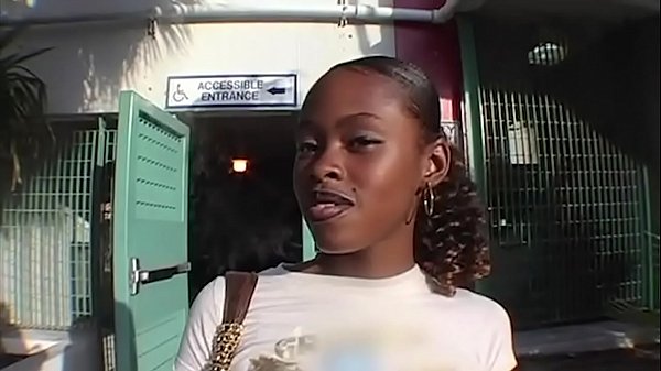 Black girl gives white guy intense blowjob and facial cumshot