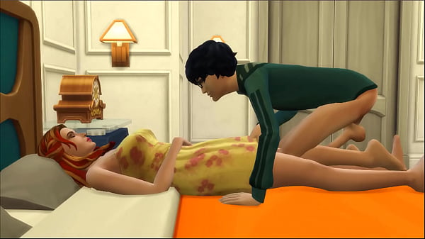step son and blonde milf mom have dinner then sex