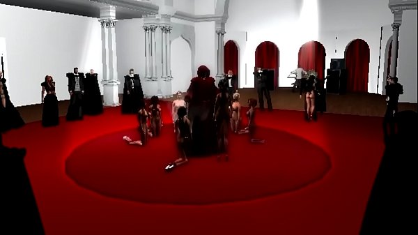 Missemily in Second Life Hardcore Group Ritual with Cloak