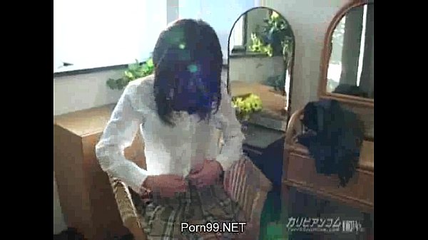Japanese teen masturbates with sextoys