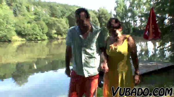Mature couple Vubado outdoor blowjob and anal fun