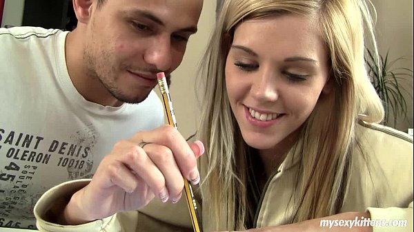 Blonde teen Cindy gets hardcore blowjob