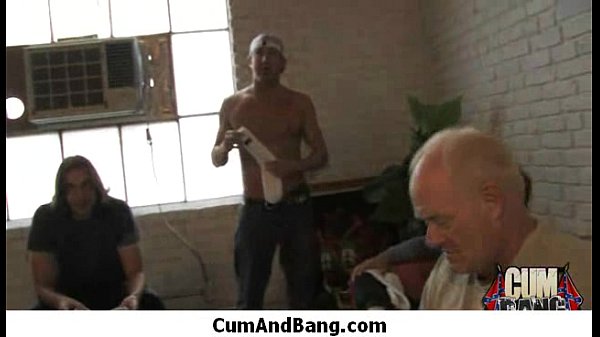 Ebony girl gets slammed by multiple white men in a wild interracial gangbang oral sex scene