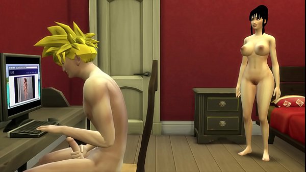 Gohan's mom catches him masturbating and joins in