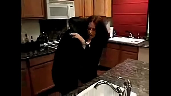 Ginger Leah milf caught by thief in kitchen
