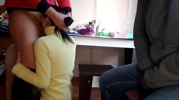Lesbian Illusion Girls play truth or dare and orgasm together