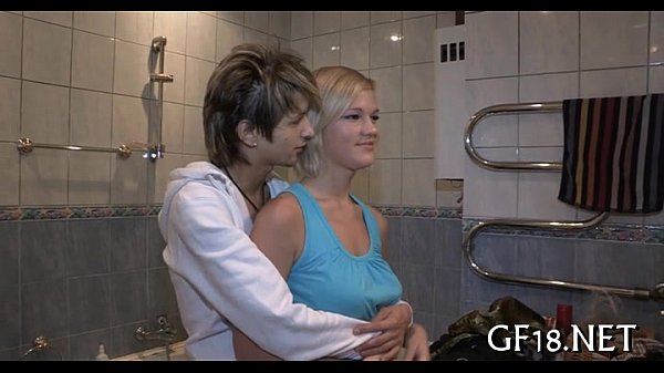 Teen ex gf gives hardcore blowjob to He Pushes Hard Pecker