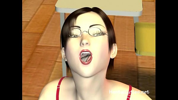 Busty hentai anime slut swallows hot cum in hardcore cartoon scene