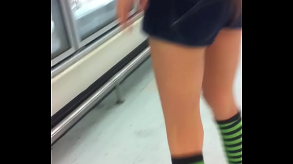 Soft Kitty gets caught in short-shorts and bootyshorts in public