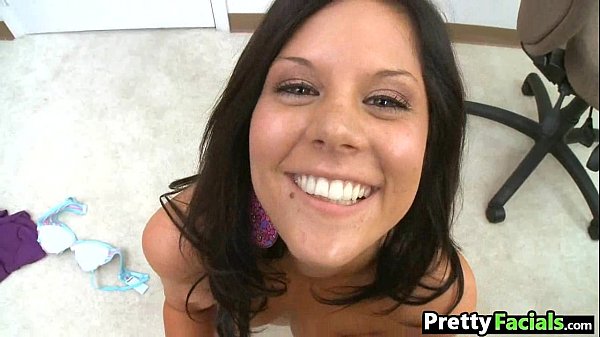 Hungarian teen Madison Parker gets cum on face