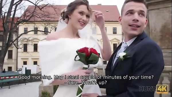 Czech married couple selling bride's pussy for cash - amateur cuckold scene with teen wife