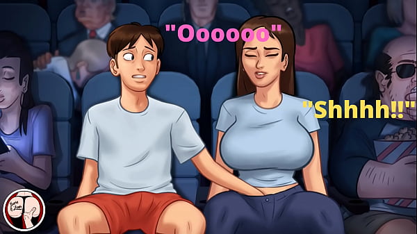 Stepsister Zoya gets caught by stepbrother Boris in a public cinema