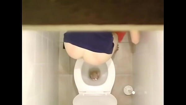 blonde masturbating in office toilet