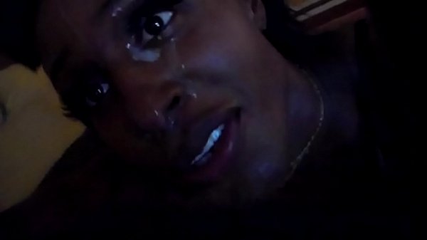 Ebony Mdrwoodslanger deep throats big black dick in blowjob scene