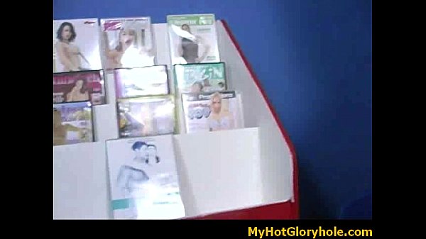 Black woman's first white cock gloryhole blowjob
