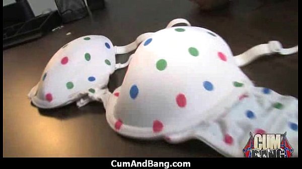 Ebony Hottie gangbang with bigcock and interracial oral sex facial