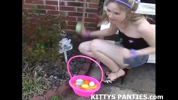 Cute 18yo teen Kitty strips her dress and panties