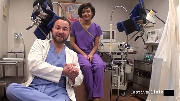 Jackie Banes gets strip searched by Nurse Lilith Rose in prison with Doctor Tampa