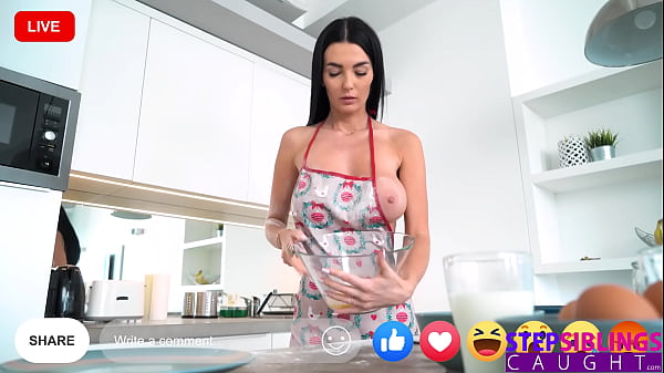 step-siblings-caught simon kitty big tits blonde gets morning wood in kitchen with matthew meier