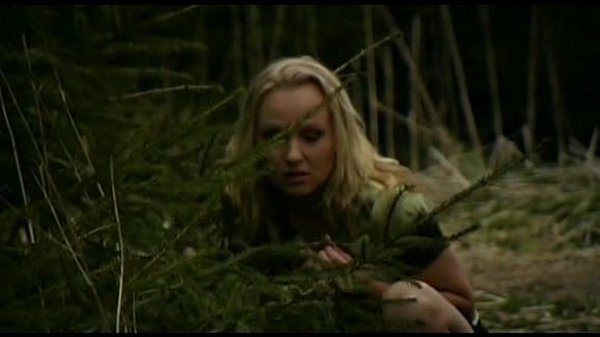 Nikki Dane blonde blowjob cumshot in Swedish outdoor location