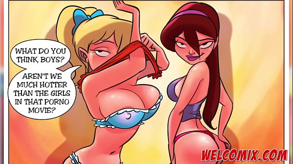 Welcomix toons girl gives friend handjob