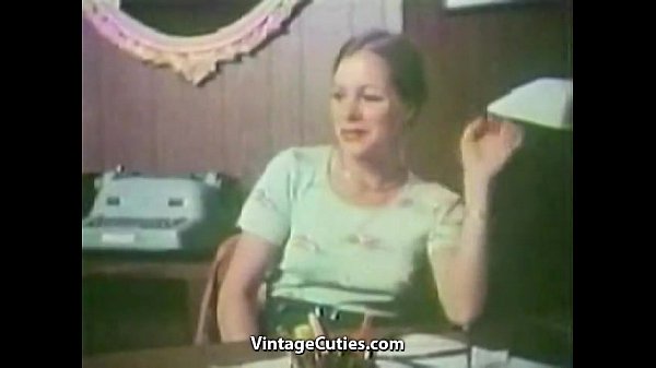 Zetavintage's Boss Secretary Office Orgy with Vibrator and Dildo