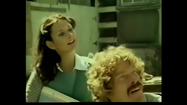 Retro teen brunette gets fucked in a vintage barn