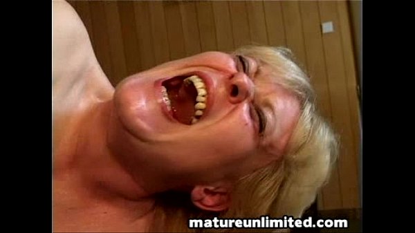 Mature woman with big tits and hairy belly sucking and fucking